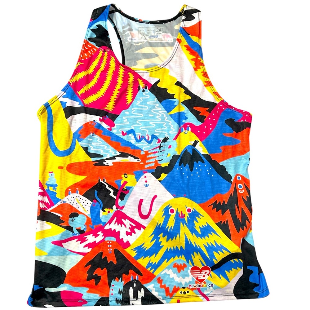 New Balance Zioe Lam NYRR Pride Singlet- Women’s 2XL - White/Multi - NWT